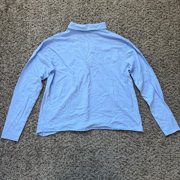 NEW Frank & Eileen Patrick Popover Henley in Heritage Jersey Wave Blue Sz XS - Picture 6 of 6